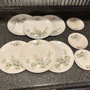 Floral Cream Vintage Royal Staffordshire Clarice Cliff Blossom. Made in USA